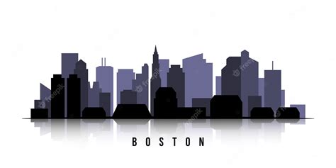 Premium Vector | Flat boston skyline silhouette