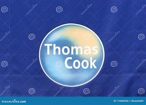 Thomas Cook logo on a wall editorial photo. Image of airline - 115682056