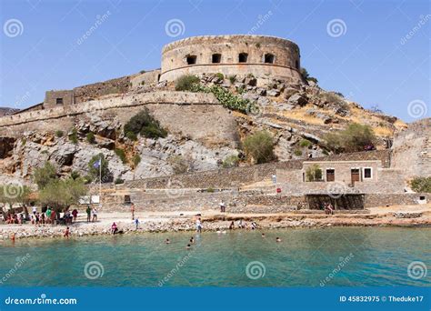 Spinalonga Fortress in Crete Editorial Image - Image of colony, fort: 45832975