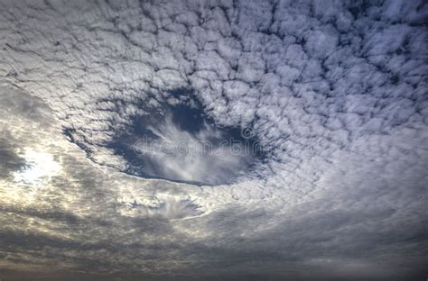 Fallstreak or Hole Punch Cloud Formation Stock Image - Image of created, punch: 113832901