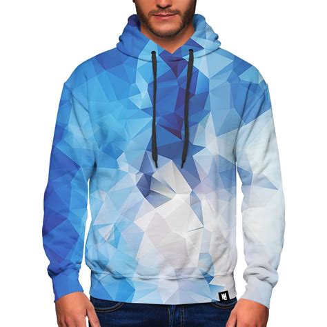 Light Blue Geometric Hoodie | Hoodie Lab