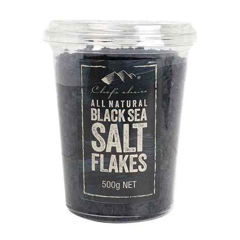 All Natural Black Sea Salt Flakes - Premium Gourmet Food