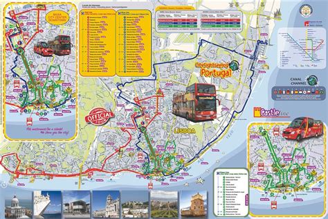 Lisbon hop on hop off bus map - Lisbon hop on hop off bus route map ...