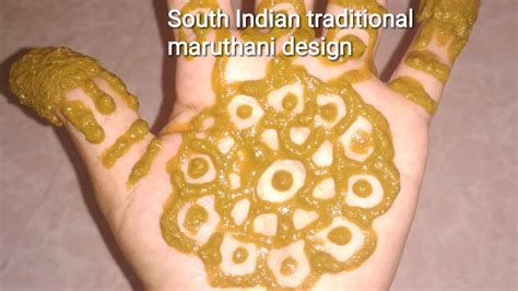 Easy and simple traditional maruthani design - YouTube