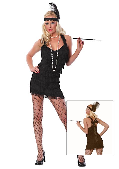 Sexy Black Lindy Lace Flapper Costume