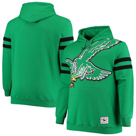 Philadelphia Eagles Kelly Green Vintage Bird Mitchell and Ness Pullover ...