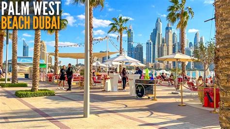 Palm West Beach at Palm Jumeirah Dubai Complete Walk | Dubai Tourist Attraction - YouTube