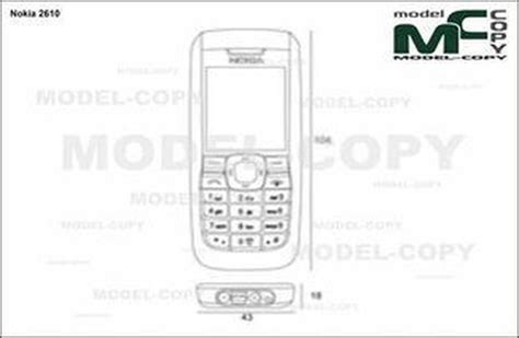 Nokia 2610 - 2D drawing (blueprints) - 47113 - Model COPY - Default