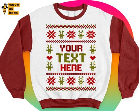 Ugly Sweater Svg Bundle Svg 8 Templates Ugly Sweater Font | Etsy