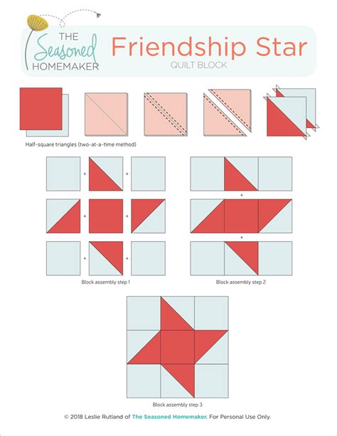 How to Make a Perfect Friendship Star Quilt Block - The Seasoned Homemaker®