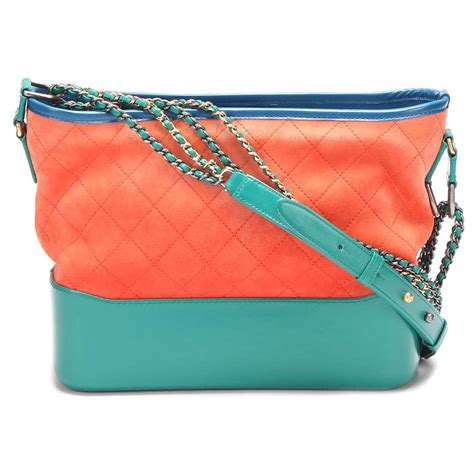 Chanel Colorblock Gabrielle Shoulder Bag Orange Pony-style calfskin ref.739049 - Joli Closet
