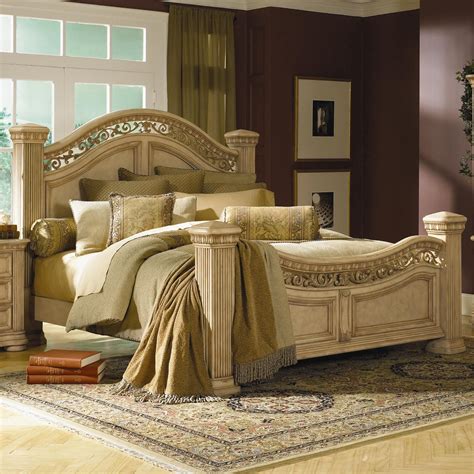 Antiguo Blanco King Mansion Bed by Wynwood | Bed furniture set ...