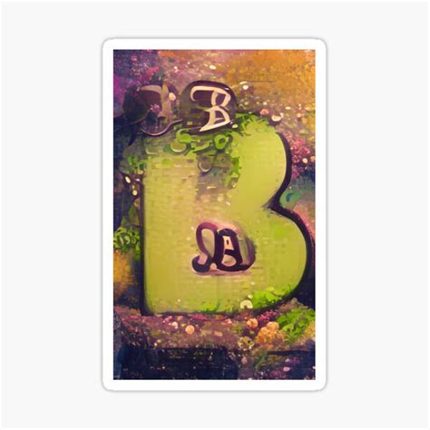 "Letter B Graffiti - Graffiti Letters (Green - Orange)" Sticker for ...