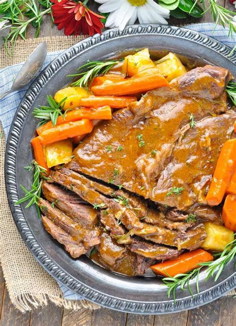 Classic Pot Roast (Oven or Slow Cooker) - The Seasoned Mom