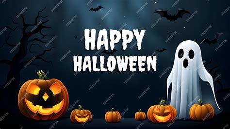 Premium AI Image | Scary halloween banner illustration