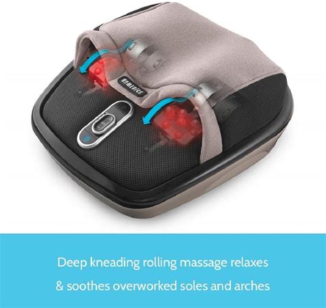 Shiatsu Air Max Heated Foot Massager | Air Compression Bladder, Warming Massage - Massagers