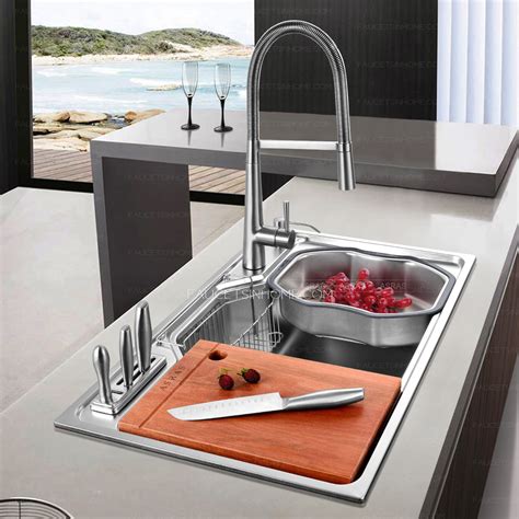 Practical Large Capacity Single Bowl Stainless Steel Kitchen Sinks