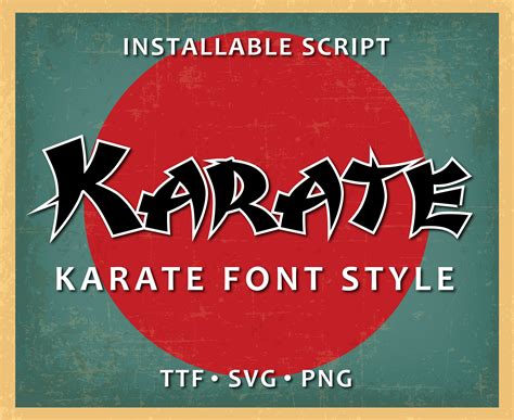 Karate Font Ttf Karate Font Svg Png Karate Font Style Karate - Etsy ...