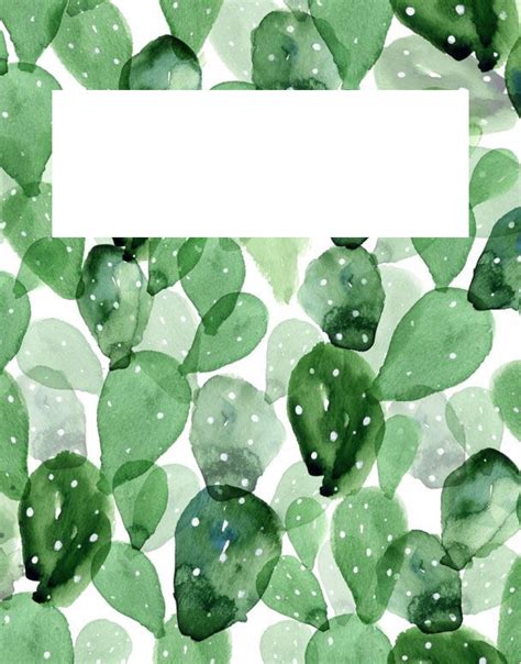 Cacti GoodNotes Cover | Book cover template, Book cover diy, Notebook cover design