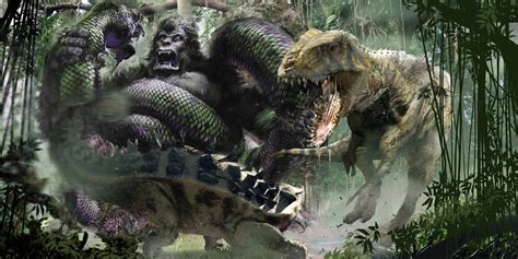 Kong vs Titanoboa, Indominus Rex and Ankylasaurus by darkriddle1 on ...