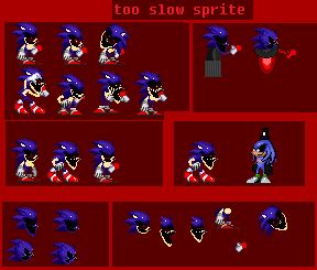 SonicExe sprite sheet (fnf style/sonic3 style) pt1 by DrSuNsHiNe05 on DeviantArt