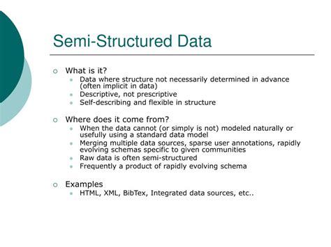 PPT - Semi-Structured Data Models PowerPoint Presentation, free download - ID:3253216