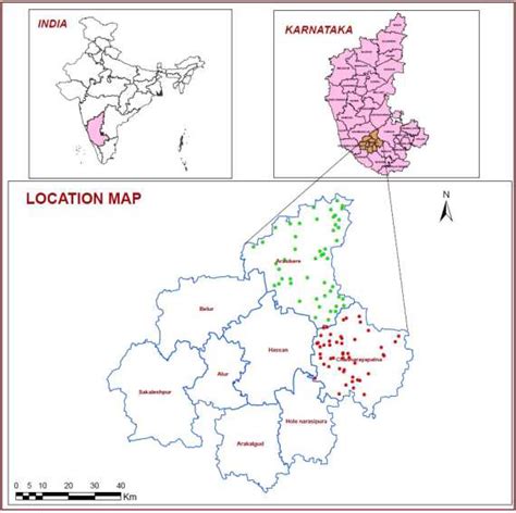 Location map showing study area of Hassan district 2.2.5 Total potassium | Download Scientific ...