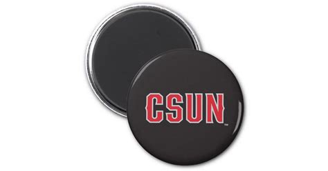 CSUN Logo on Black Magnet | Zazzle