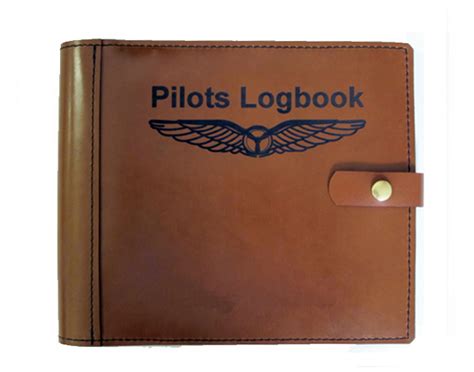 PILOT LOG BOOK COVER with Wings - UNDERHIDE LEATHER