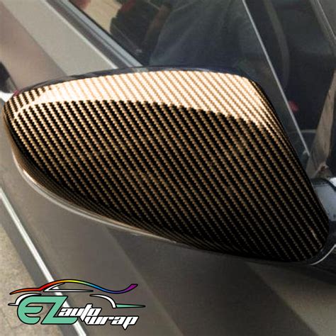 2D High Gloss Black Gold Carbon Fiber Vinyl Wrap – EzAuto Wrap