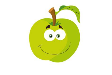 Apple Smiling Art Vector Design Graphic by Nebula Design · Creative Fabrica