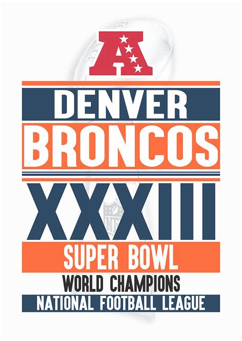 Denver Broncos Nfl Super Bowl Poster 3 Mixed Media by Joe Hamilton