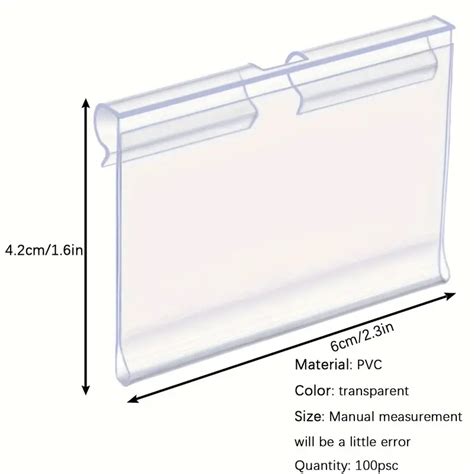 Label Holder Pvc Price Label Holder Clear Plastic Reusable - Temu