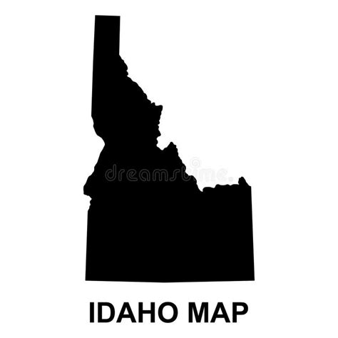 Shape of Idaho State Map with American Flag. Vector Illustration Stock Illustration ...