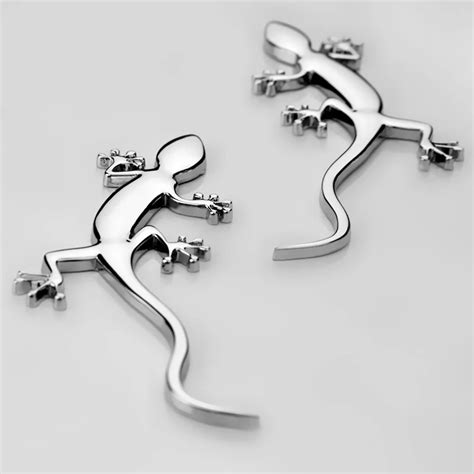 3D Metal Gecko stickers Car exterior decoration modification Auto Motorcycle Logo Emblem Badge ...