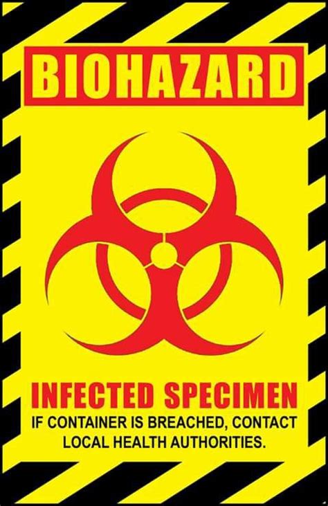 Common warning signs (biohazard,medical waste, and organ/tissue cremation) | Zombie party ...