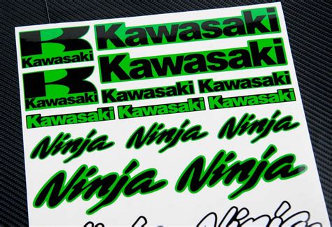 Kawasaki Ninja universal logo decals kit - Moto-Sticker.com