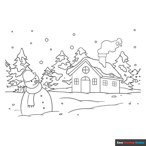 Snow Storm Coloring Page