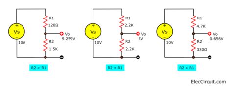 Learn voltage divider circuit works with rule and calculating | ElecCircuit