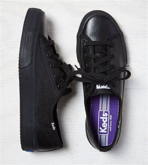 Keds Leather Double Up Sneaker, Black | American Eagle Outfitters ...