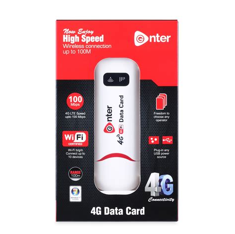 Enter E-D4G 4G DATA CARD Dongle (White) – G.A Computers