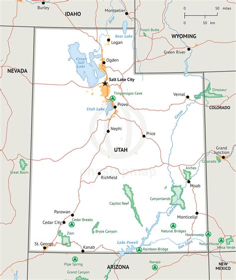 Utah Printable Map