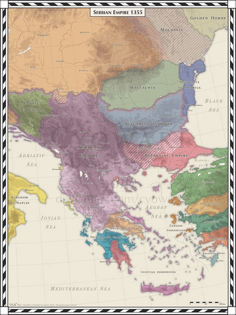 Serbian Empire 1355 Planer, European Map, Alternate History, Historical Maps, World Map ...