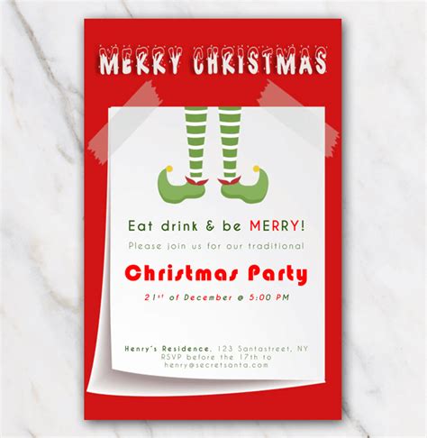 40+ Free Christmas Party Invitation Template | karlinhacolucci