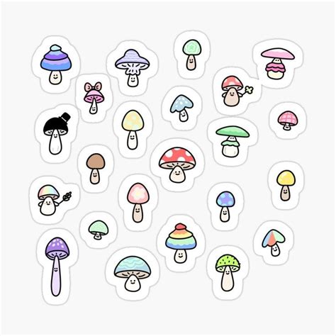 "cute mushroom pack" Sticker for Sale by Daniel .st in 2023 | Simple ...