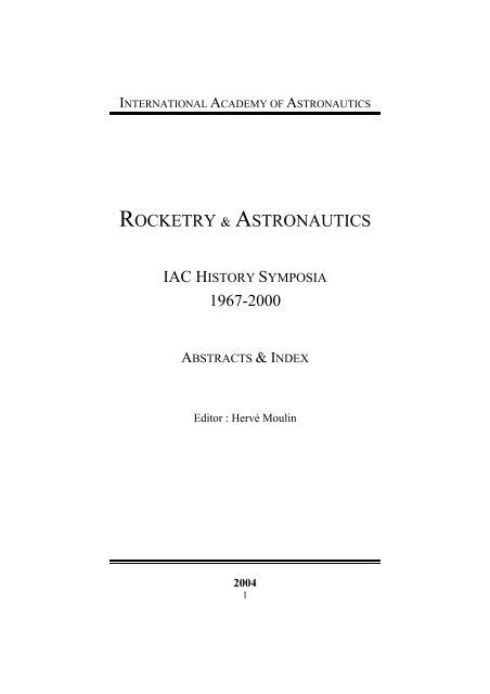 History of Astronautics - International Academy of Astronautics