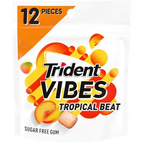 Trident Vibes Tropical Beat Sugar Free Gum, 12 ct - Harris Teeter