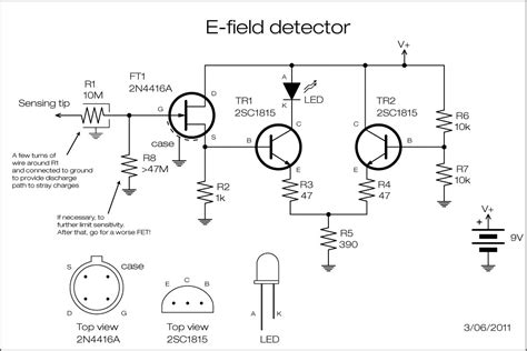 Magnetic Field Detector Circuit Schematic