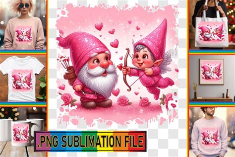 Watercolor Gnome Art - Valentines (3137273)