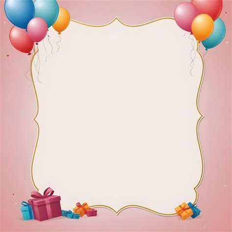 Premium Photo | A pink background with balloons and a banner that says ...